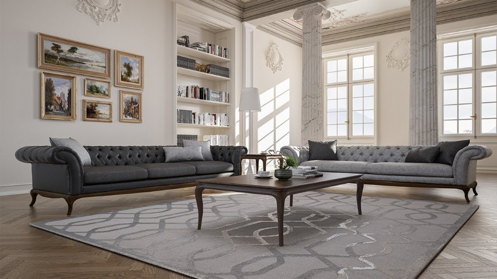 Elegantes Maßgeschneidertes Graues Sofa: Luxus Pur Für Ihr Zuhause