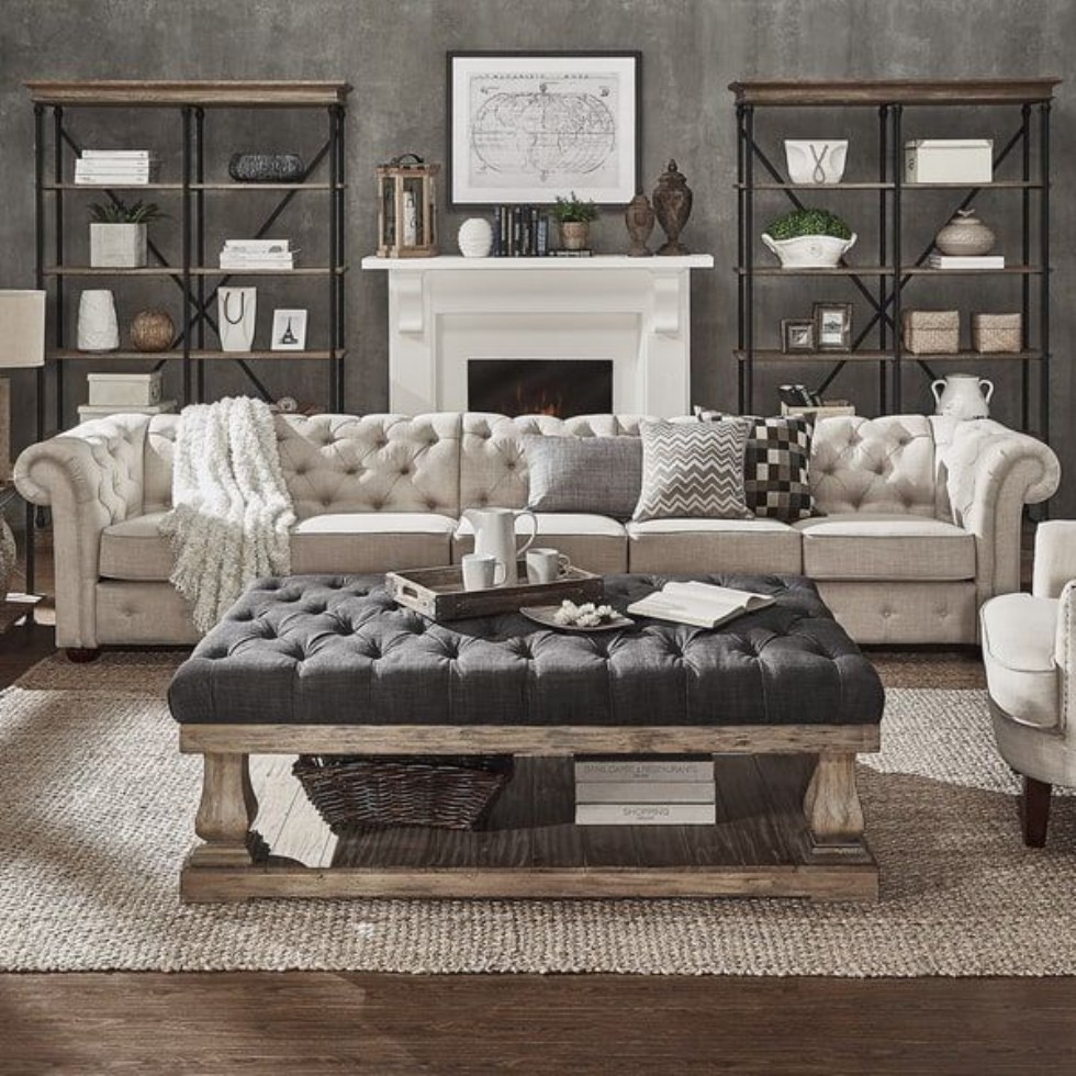 Produktcode: 18653 - Luxuriöses Maßgefertigtes Graues Sofa: Ein Statement Für Ihren Wohnraum