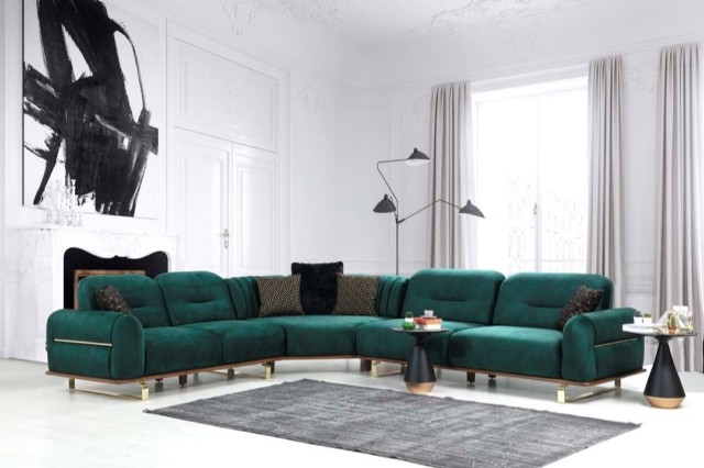 Luxus-design-ecksofa Mit Handgefertigter Knopfheftung - Ein Hauch Von Eleganz Für Ihr Wohnzimmer