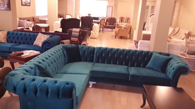 Luxus-design-ecksofa Mit Handgefertigter Knopfheftung - Ein Hauch Von Eleganz Für Ihr Wohnzimmer