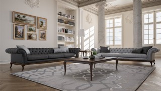 Elegantes Maßgeschneidertes Graues Sofa: Luxus Pur Für Ihr Zuhause