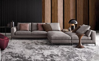 Maßgeschneidertes Ecksofa Mit Elegantem Stoffmuster - Ein Hauch Von Raffinesse Für Ihr Zuhause