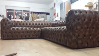 Maßgeschneidertes Leder-ecksofa - Luxuriöser Komfort Mit Natürlicher Eleganz